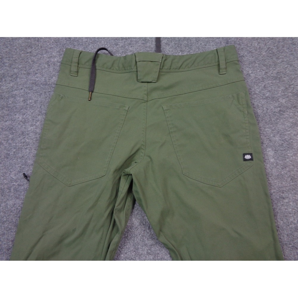 686 Everywhere Pants Men 30x30 Green Slim Fit Straight Drawstring Outdoor Travel - Picture 7 of 12